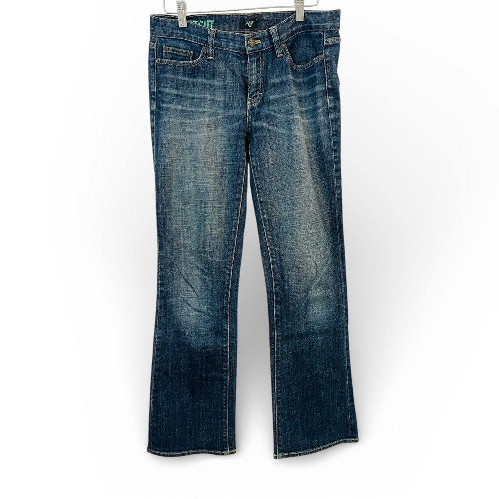 J. Crew Women's Boot Cut Jeans in Dark Blue